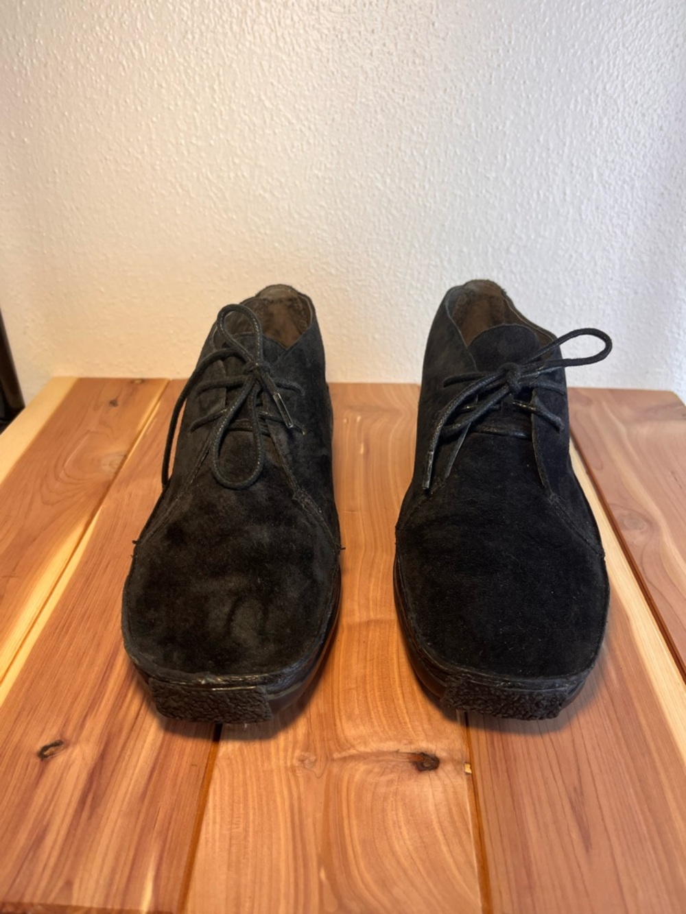 Hush Puppies - Women’s Black Suede and Leather Chukka Boots